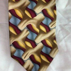 J. Garcia Mens Tie Multi-Color Geometric Print Tied Necktie Work Dress Career